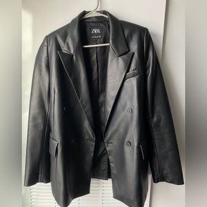 ZARA black leather jacket